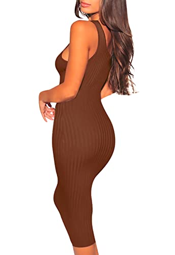 Elegant Sleeveless Bodycon Tank Dresses for Women