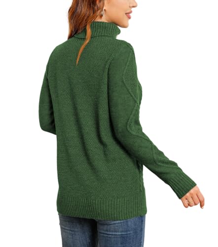 Women's Cable Knit Turtleneck Sweater