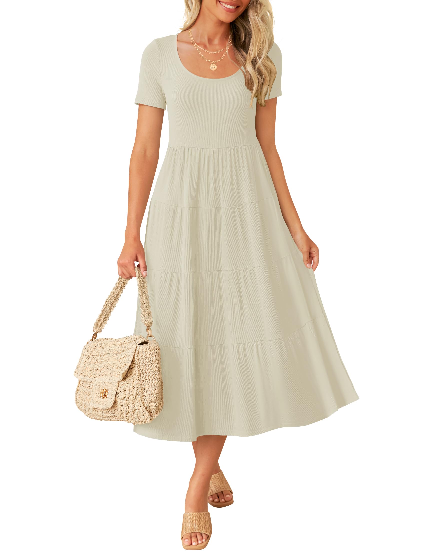 Summer Casual T-Shirt Dress for Women with Pockets