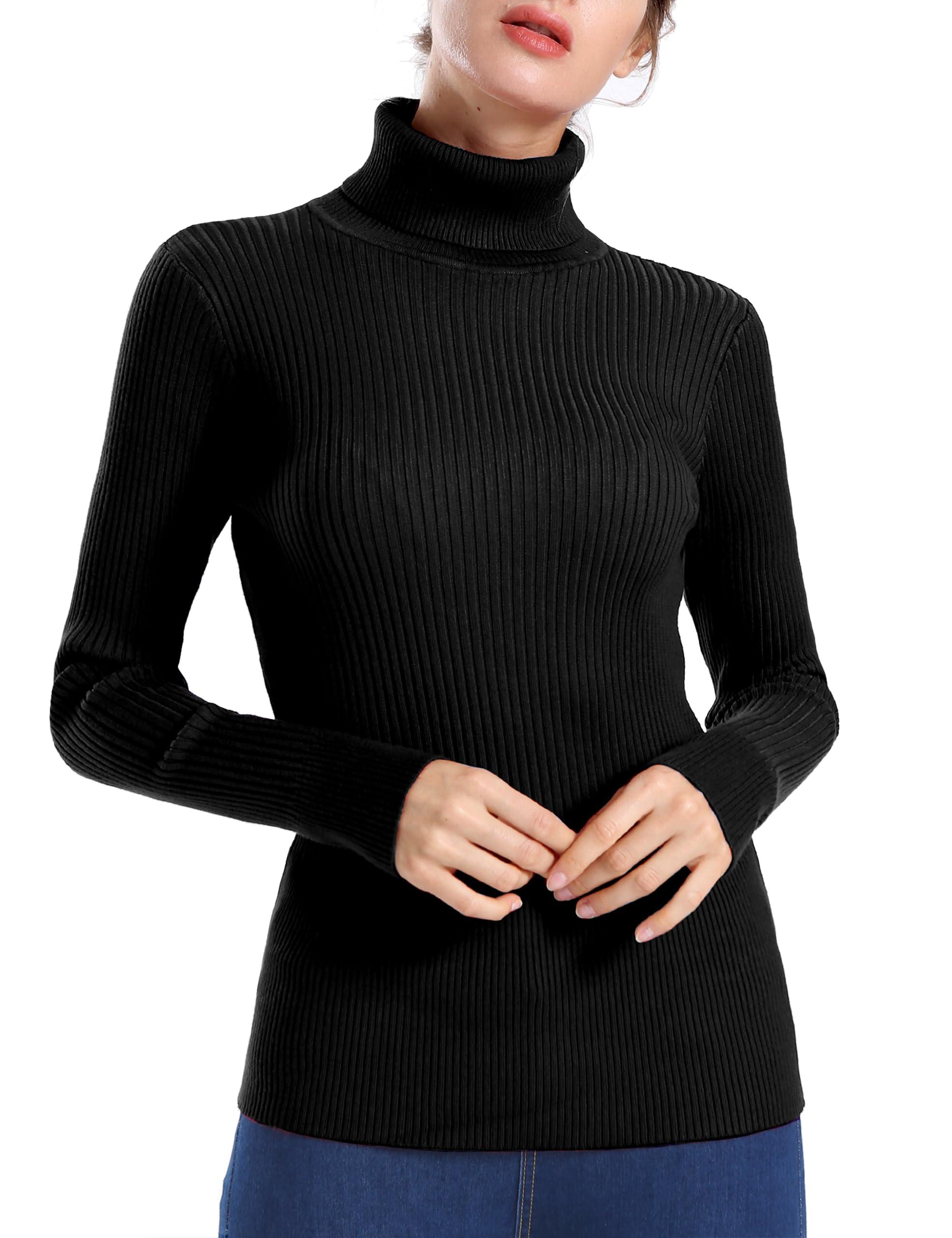 Ninovino Women's Ribbed Turtleneck Sweater